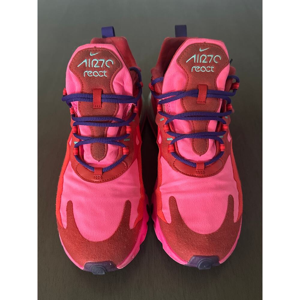 Nike Air Max 270 React Mystic Red Pink Blast Mens Size 10 - Picture 2 of 8